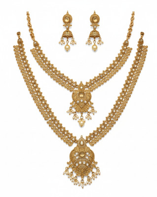 Swastik impex Stainless Steel Gold-plated Gold Jewellery Set(Pack of 3)