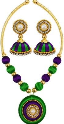 ambal Dori Blue, Purple Jewellery Set(Pack of 1)