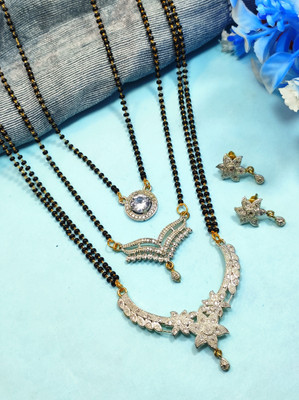 Divyanshi Collection Brass Silver Silver Jewellery Set(Pack of 4)