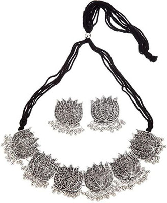 Ruhi Alloy Silver Silver Jewellery Set(Pack of 1)