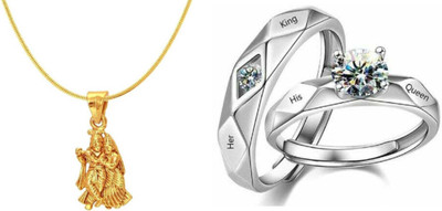 ruby collection Alloy Gold, Silver Jewellery Set(Pack of 2)