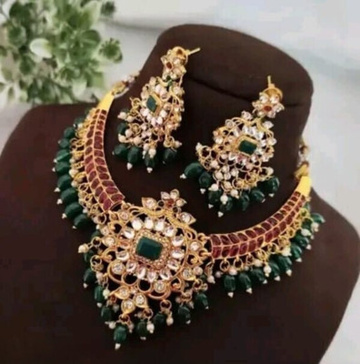 Hanaa Copper Gold-plated Multicolor Jewellery Set(Pack of 1)