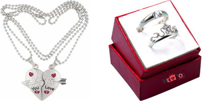 ruby collection Alloy Silver, Silver Jewellery Set(Pack of 2)