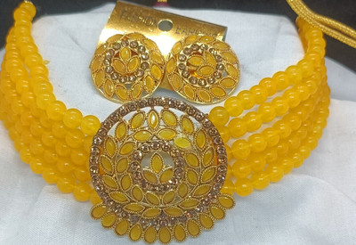 DEVANSH A SWEET LIFE Alloy Gold-plated Yellow Jewellery Set(Pack of 3)
