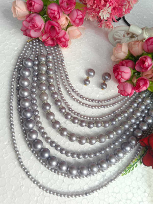 DENICRAAS Alloy Gold-plated Grey Jewellery Set(Pack of 1)