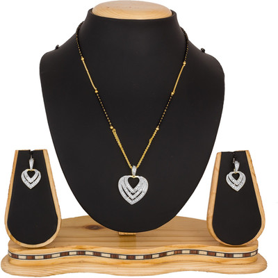 LUXOR Alloy Gold-plated Black, Gold Jewellery Set(Pack of 1)