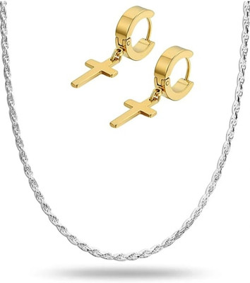 house of common Brass, Alloy, Stainless Steel Silver, Sterling Silver, Gold-plated Silver, Gold Jewellery Set(Pack of 2)