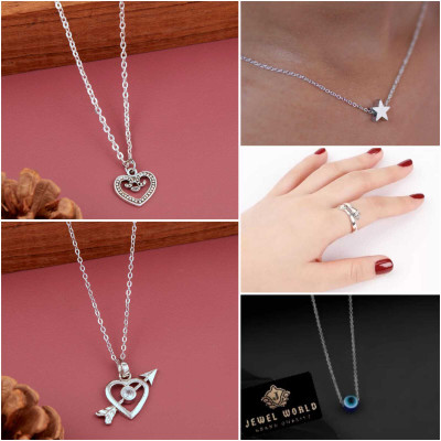 Jewel WORLD Metal, Silver Sterling Silver Silver Jewellery Set(Pack of 5)