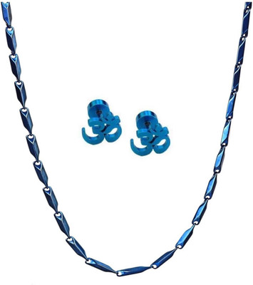 Juneja Enterprises Metal Blue Jewellery Set(Pack of 1)
