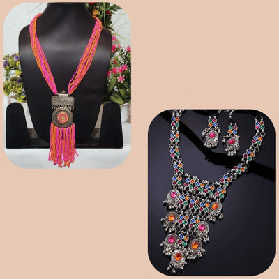 Shri Radhe Fashion House Alloy Multicolor Jewellery Set(Pack of 2)