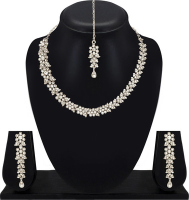 Atasi International Alloy Rhodium Silver Jewellery Set(Pack of 1)