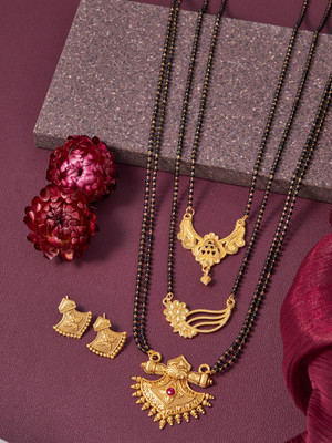 YEMBON Brass Gold-plated Gold Jewellery Set(Pack of 1)