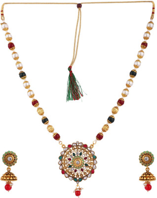 Angel In You Brass Gold-plated Multicolor Jewellery Set(Pack of 3)