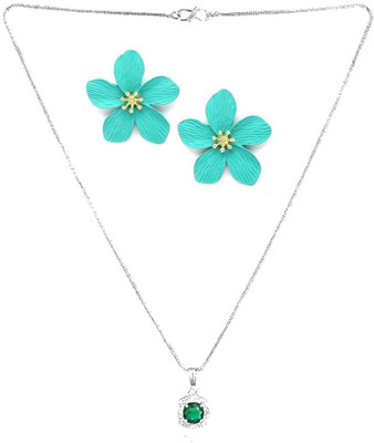 asthacollection Stone Green, Blue Jewellery Set(Pack of 1)