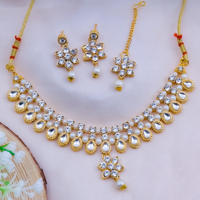 VISITART JEWELLERY Alloy Gold-plated Multicolor Jewellery Set(Pack of 3)