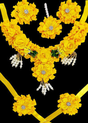 BengCraft Fabric Yellow Jewellery Set(Pack of 1)