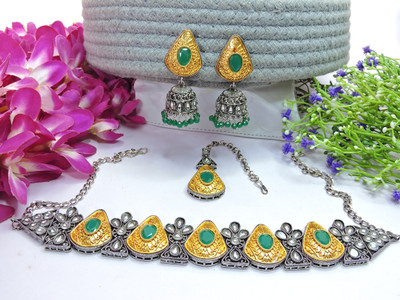 VATSALYA creation Alloy Gold-plated Multicolor Jewellery Set(Pack of 1)