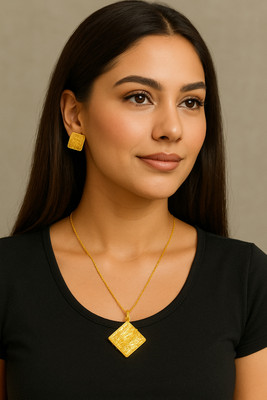 healthnode Stainless Steel Gold-plated Gold Jewellery Set(Pack of 1)