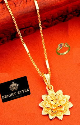 Bright STYLE Brass, Alloy Gold-plated Gold, Multicolor Jewellery Set(Pack of 1)