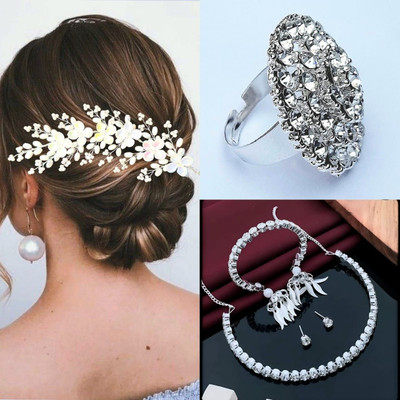 CROSSACK Alloy Silver Jewellery Set(Pack of 1)