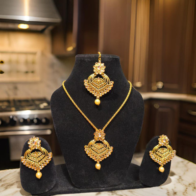 RIGHT CHOICE Alloy Gold-plated Gold Jewellery Set(Pack of 3)