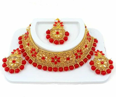 MAYRA TRADING Alloy Red Jewellery Set(Pack of 1)