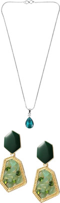 Gauri Fashions Stone Blue, Green Jewellery Set(Pack of 1)