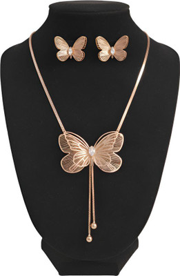 gomsfancy Stainless Steel Gold-plated Rose Gold Jewellery Set(Pack of 1)