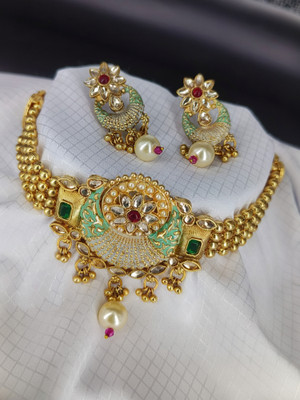 Aadesh Creation Alloy Multicolor Jewellery Set(Pack of 1)