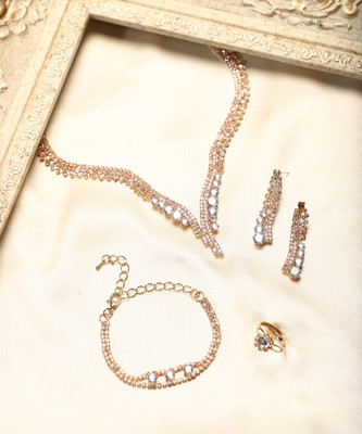 SOHI Alloy Silver Jewellery Set(Pack of 4)