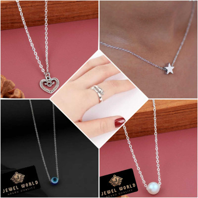 Jewel WORLD Metal, Silver Sterling Silver Silver, Multicolor Jewellery Set(Pack of 5)