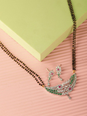 Bhagya Lakshmi Alloy Silver Multicolor Jewellery Set(Pack of 1)