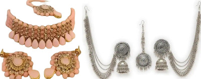 JMBW INTERNATIONAL Alloy Rose Gold, Silver Jewellery Set(Pack of 2)