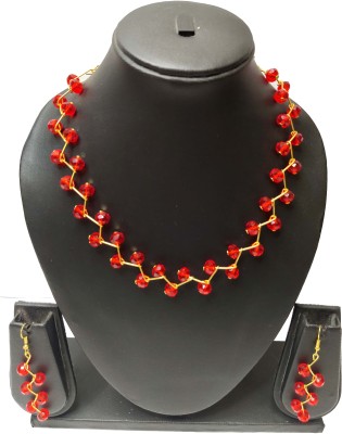 PRAGATI Alloy Red Jewellery Set(Pack of 3)