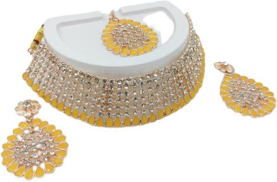 Vinayakjewels Alloy Gold-plated Yellow Jewellery Set(Pack of 4)