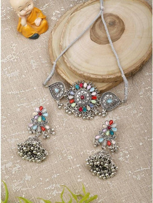 Anamya Collections Alloy Multicolor Jewellery Set(Pack of 1)