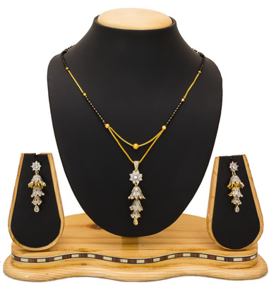 LUXOR Alloy Gold-plated Black, Gold Jewellery Set(Pack of 1)
