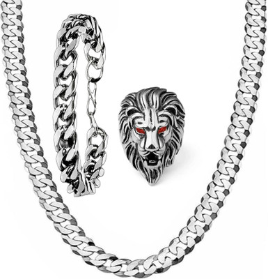 Vipunj Stainless Steel Silver Silver Jewellery Set(Pack of 3)