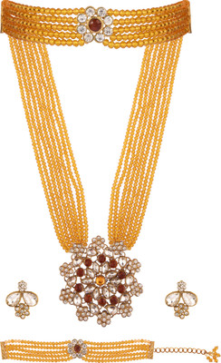 CATALYST Alloy Gold-plated Brown Jewellery Set(Pack of 1)