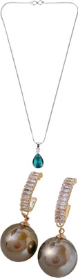 Gauri Fashions Stone Blue, Gold Jewellery Set(Pack of 1)