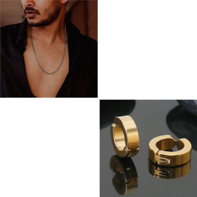 MAATRCHAAYA Stainless Steel Gold-plated, Sterling Silver Gold, Silver Jewellery Set(Pack of 2)