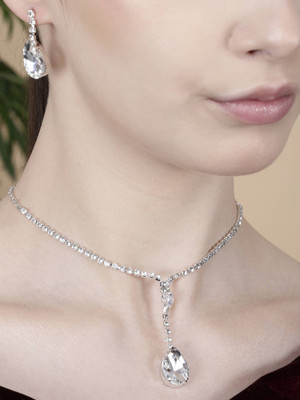 Anamya Collections Alloy White Jewellery Set(Pack of 1)