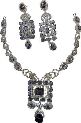 Ayushi Saraswat Alloy Purple Jewellery Set(Pack of 1)