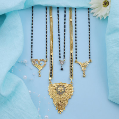 pearl jewelllry Silver Gold-plated Gold Jewellery Set(Pack of 4)