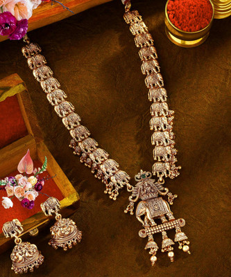 MANSIYAORANGE Copper Gold-plated Multicolor Jewellery Set(Pack of 1)