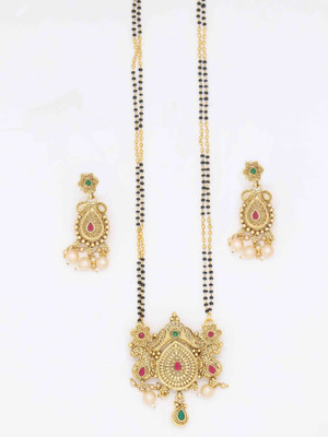 Nivora Creation Brass, Alloy Gold-plated Gold Jewellery Set(Pack of 1)