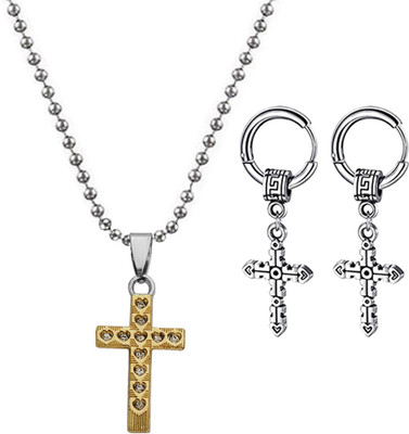 Shiv Jagdamba Metal, Stainless Steel Rhodium Gold, Silver Jewellery Set(Pack of 1)