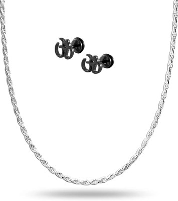 mattrachaya Alloy Sterling Silver, Titanium Silver, Black Jewellery Set(Pack of 3)