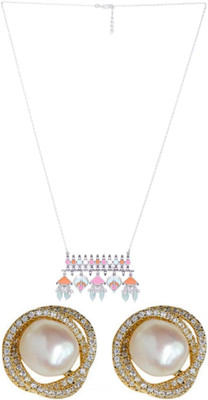 Gauri Fashions Stone Multicolor, Gold Jewellery Set(Pack of 1)