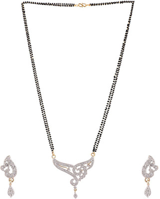 Styylo Jewels Brass Gold-plated White Jewellery Set(Pack of 3)